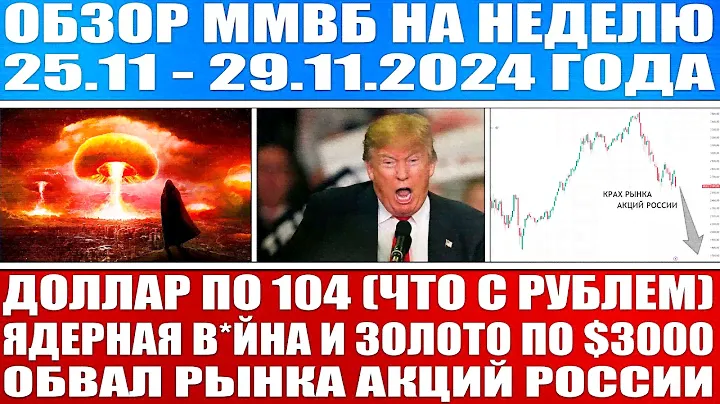 Гигантский обзор рынка / Что происходит с рублём доллар по 104 / Золото по $3000 / КРАХ РЫНКА АКЦИЙ!