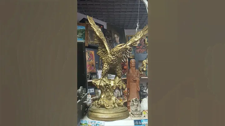 Винтажная скульптура Бронзовая птица времён СССР.